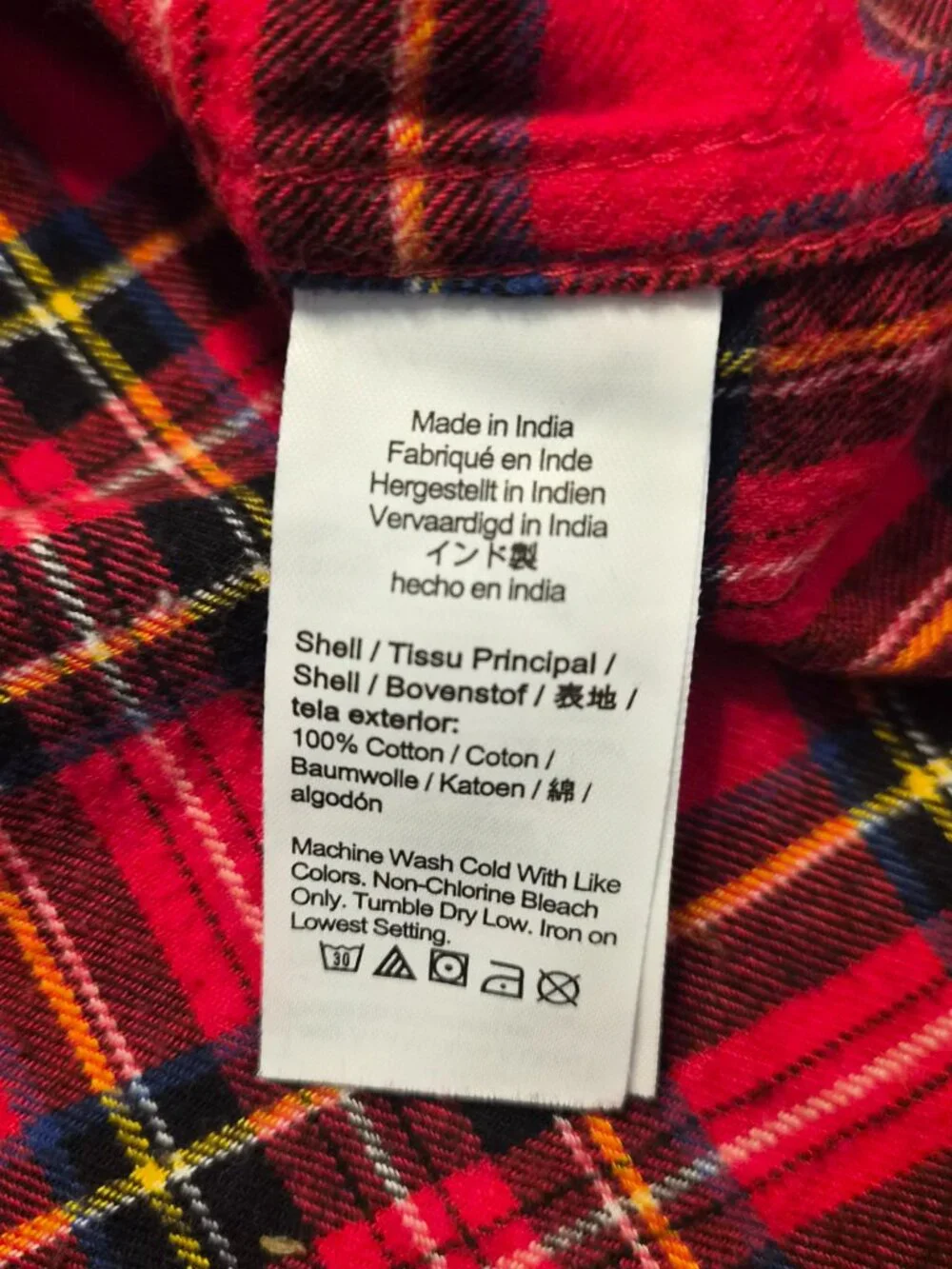 J Crew Shirt Mens Size Medium Red Plaid Flannel Long Sleeve Button Up G511